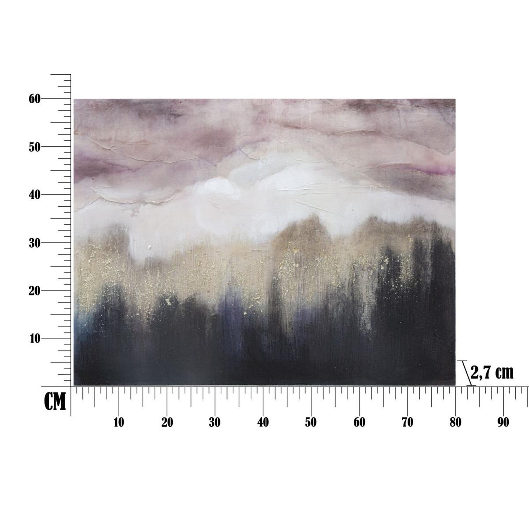 Voir la diapositive 6 : Paris Prix Toile peinture déco  mountain  60x80cm multicolore