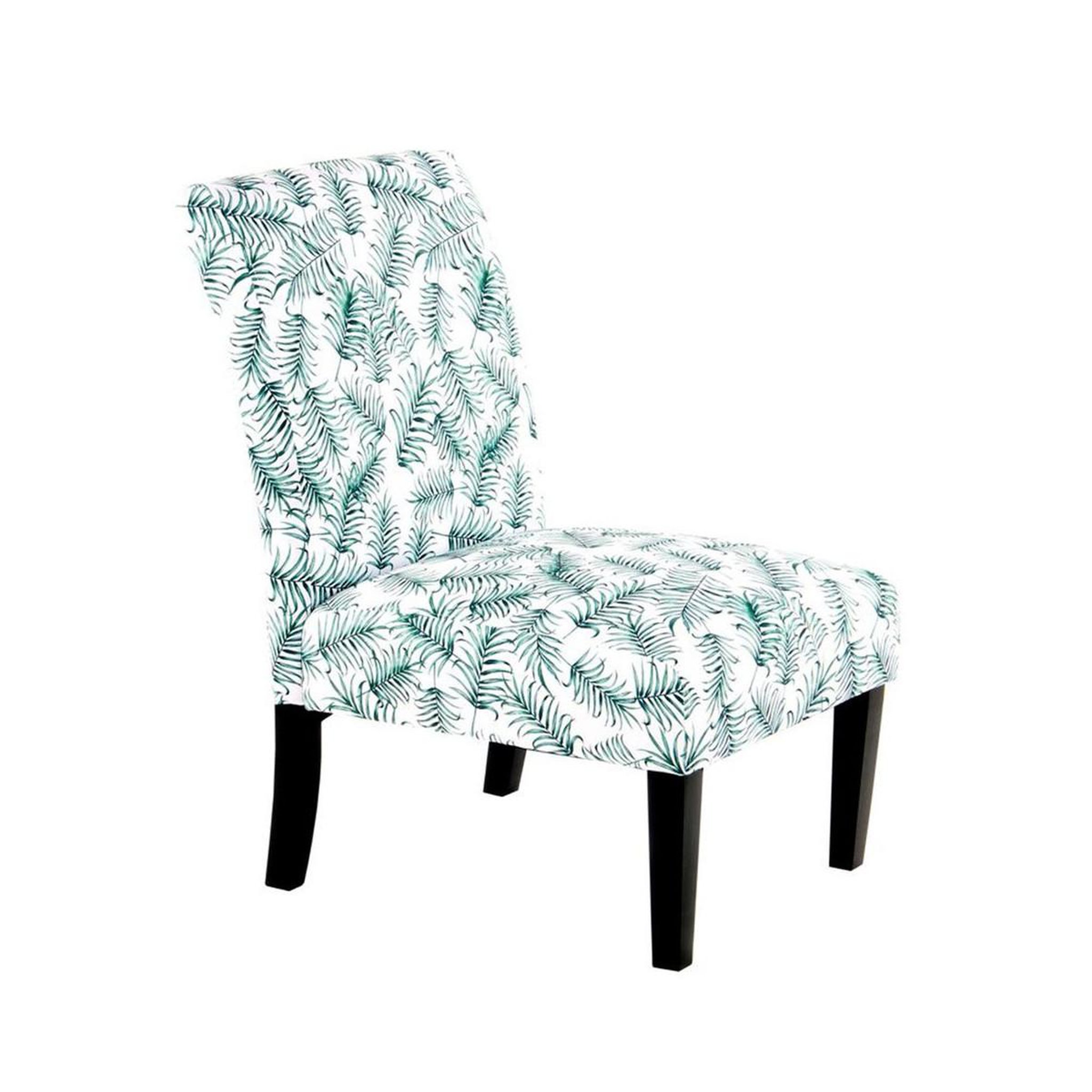 Paris Prix Fauteuil Design Imprimé  Indira  92cm Blanc & Vert