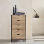 Voir la diapositive 3 : SWEEEK Commode. Loft. chiffonnier avec 5 tiroirs L 60 cm x l 40 cm x H 110 cm