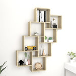 VIDAXL Etagere murale cube Chene sonoma 90x15x119 cm Bois d'ingenierie