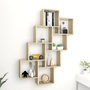 Voir la diapositive 1 : VIDAXL Etagere murale cube Chene sonoma 90x15x119 cm Bois d'ingenierie
