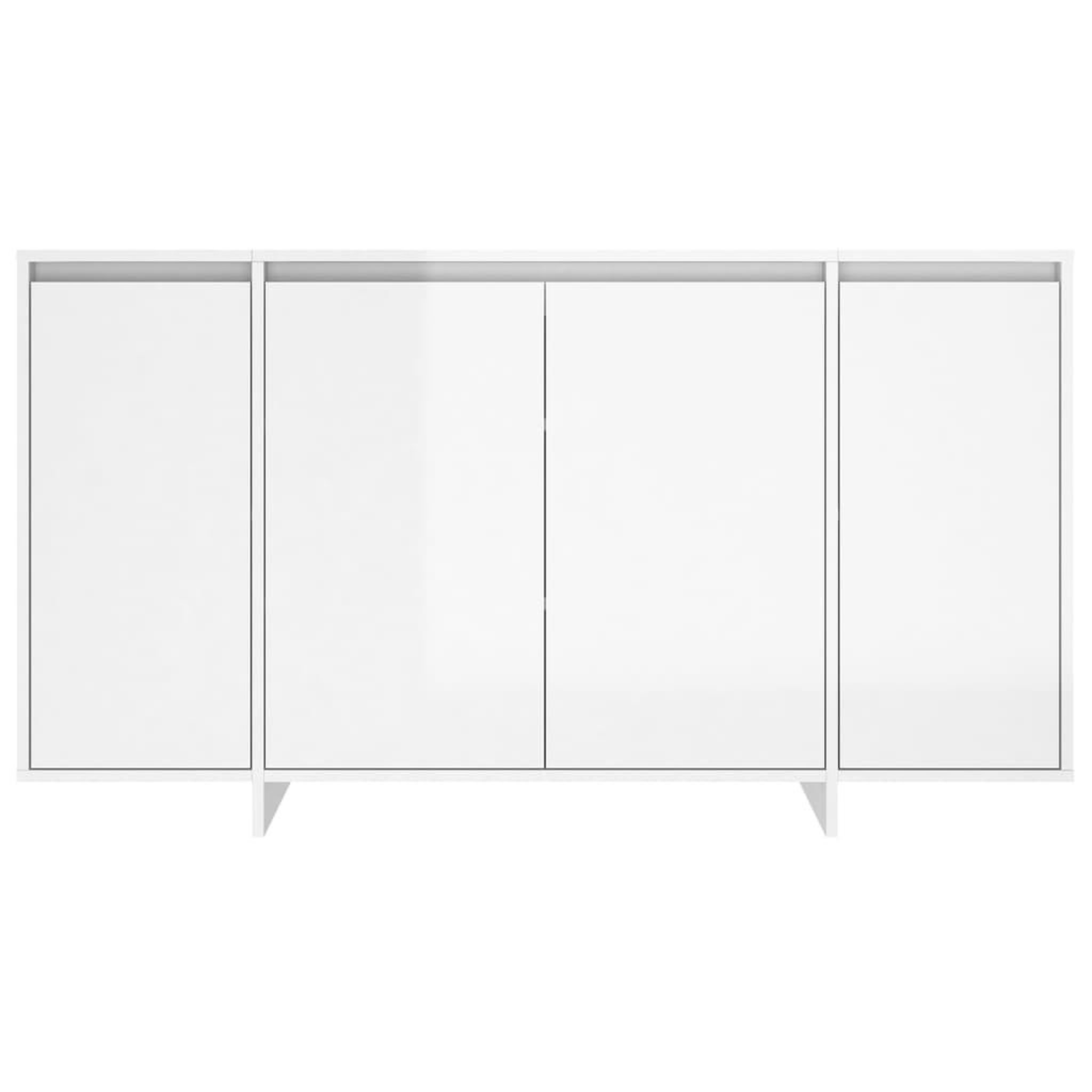 Voir la diapositive 5 : VIDAXL Buffet blanc brillant 135x41x75 cm bois d'ingenierie