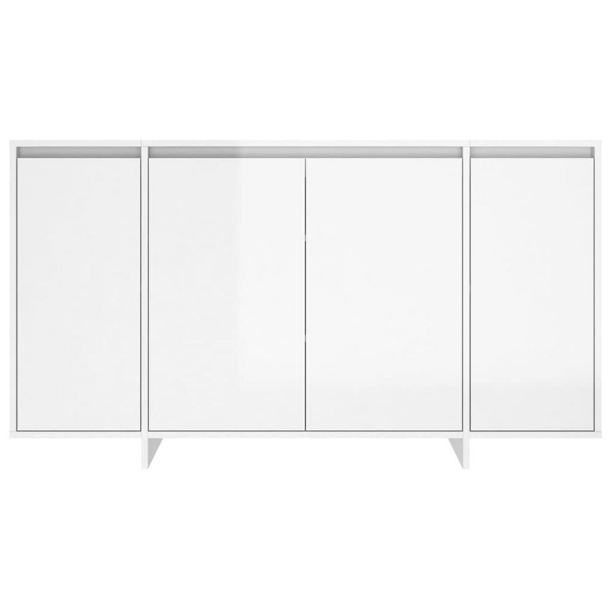 VIDAXL Buffet blanc brillant 135x41x75 cm bois d'ingenierie