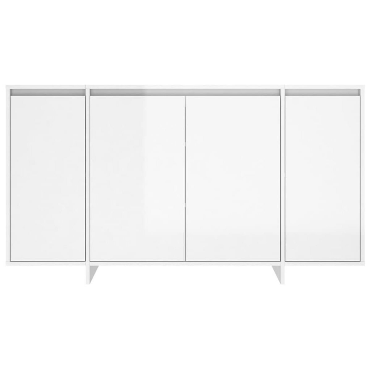 VIDAXL Buffet blanc brillant 135x41x75 cm bois d'ingenierie