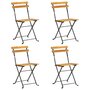 Voir la diapositive 2 : VIDAXL Chaises de bistro pliables lot de 4 Bois d'acacia massif