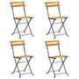 Voir la diapositive 2 : VIDAXL Chaises de bistro pliables lot de 4 Bois d'acacia massif