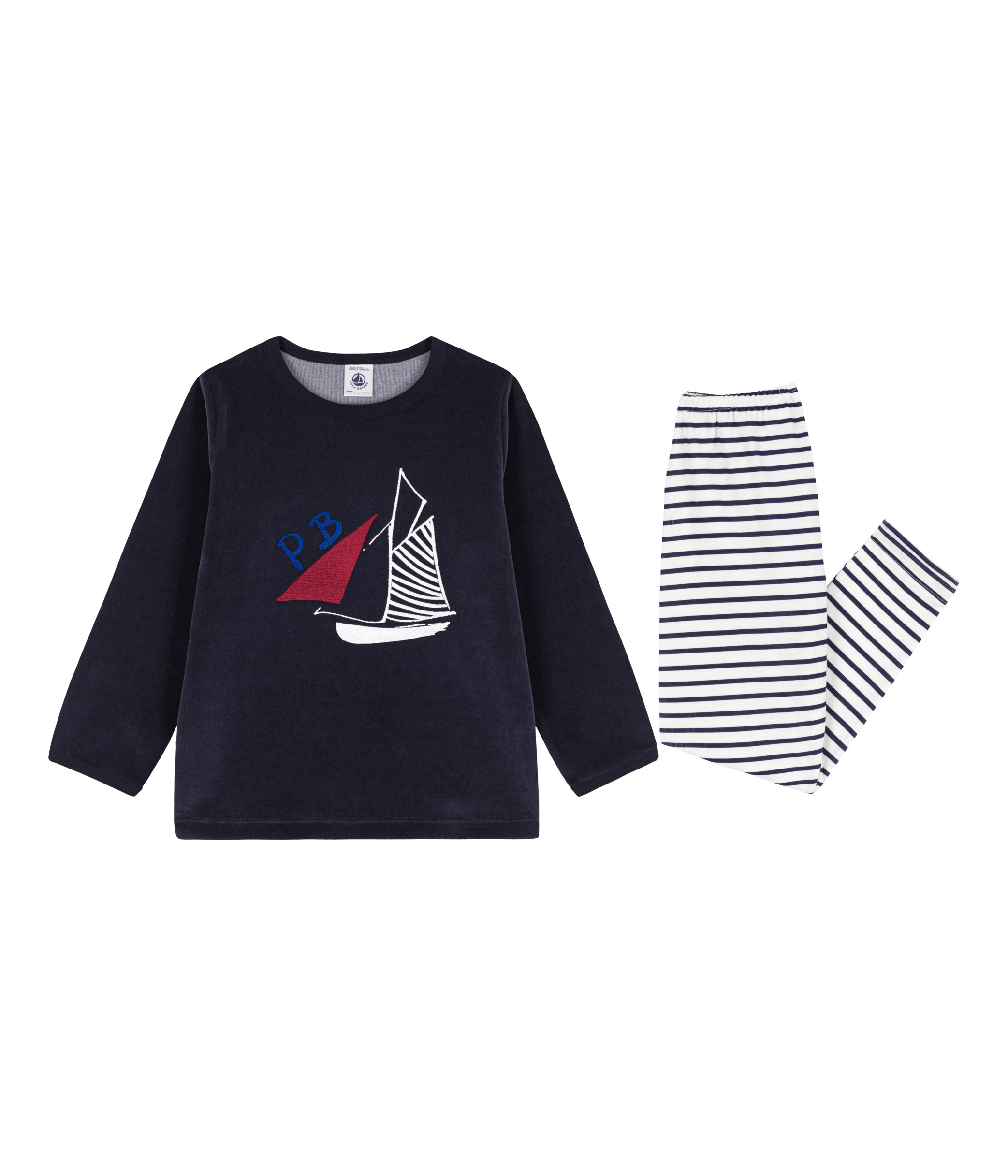 Petit Bateau A0CLT Pyjama, Bleu/Multico, 3 Ans Garçon