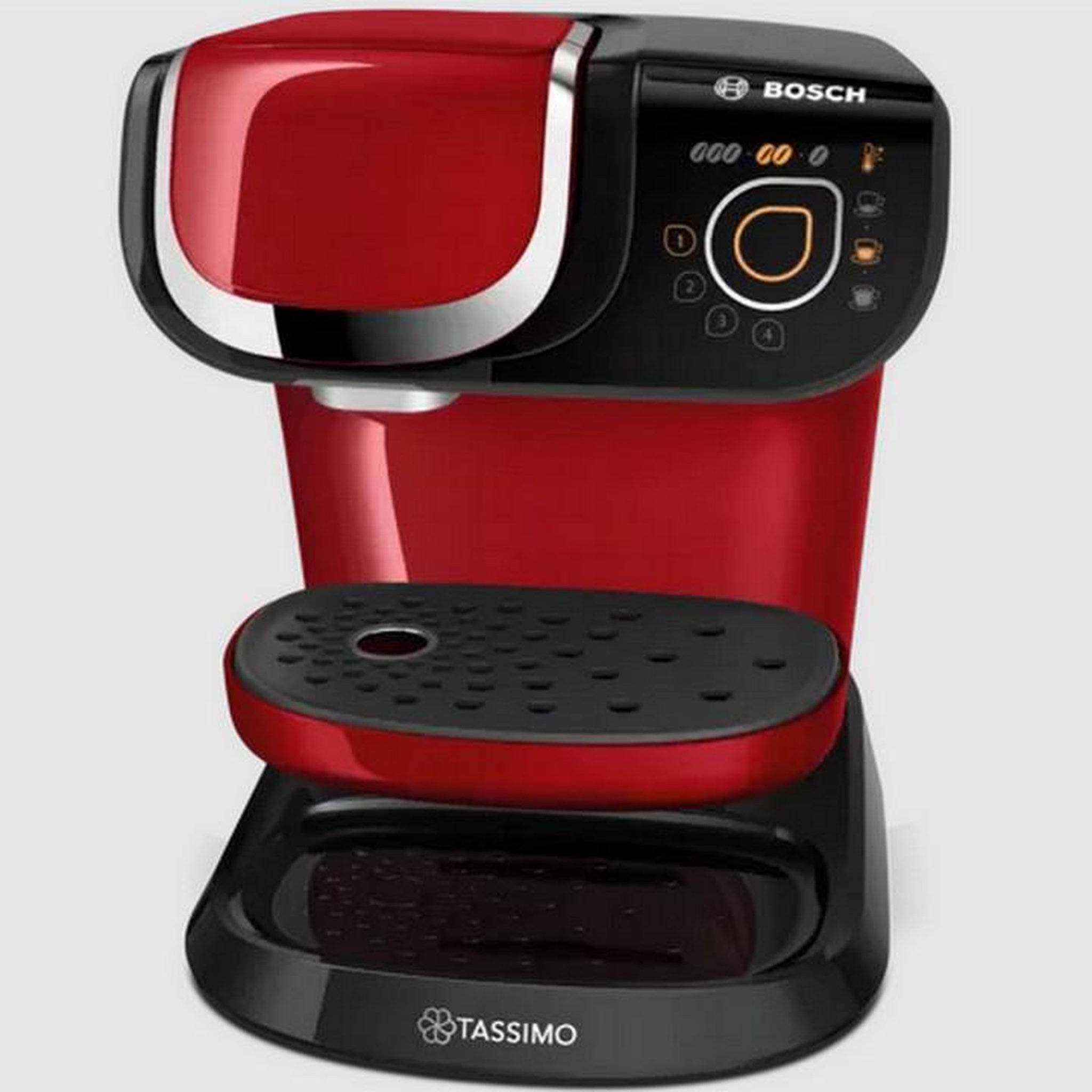 Voir la diapositive 2 : BOSCH Cafetière à dosettes 3.3bars 1300w rouge - tas6503