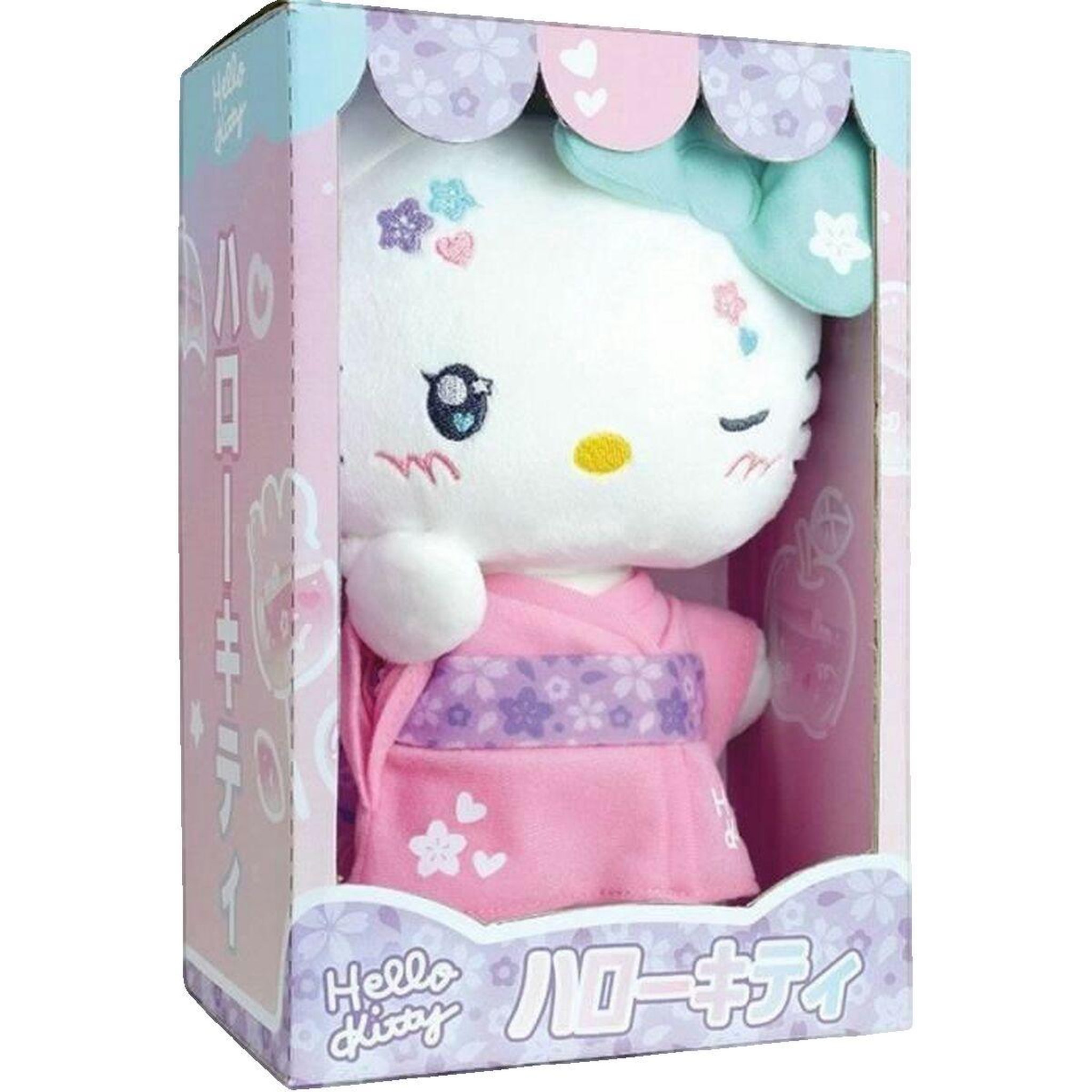 Voir la diapositive 2 : Sanrio Peluche jemini Hello Kitty Kawaii - Kimono rose
