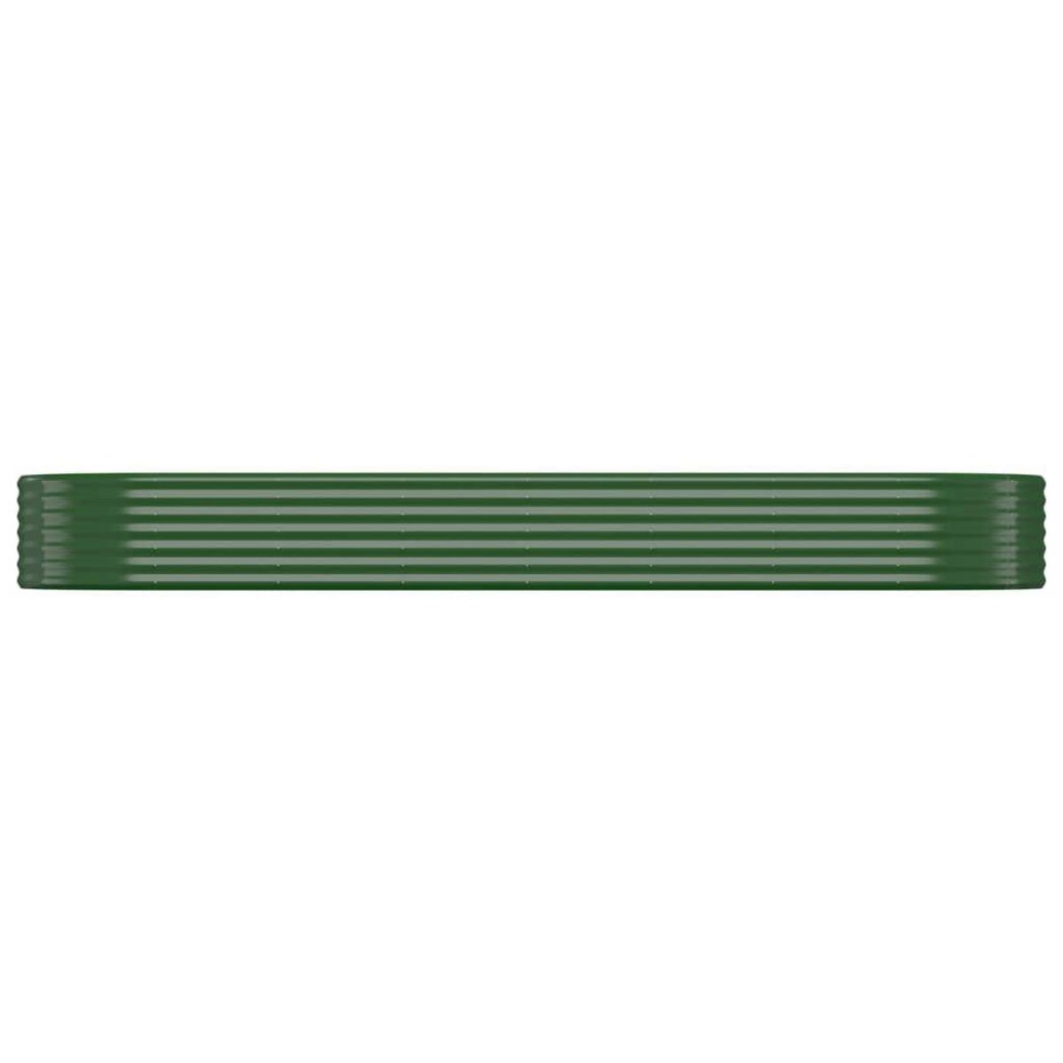 VIDAXL Lit sureleve de jardin Acier enduit de poudre 322x100x36cm Vert