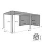Voir la diapositive 4 : SWEEEK Pergola bioclimatique aluminium et acier 3x6m lames orientables + 2 stores 3m PALACE anthracite