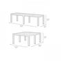 Voir la diapositive 4 : Keter Table de jardin - Rectangulaire - Coloris : gris graphite - En résine - Modulable 3 en 1 - JULIE DOUBLE - Allibert by KETER