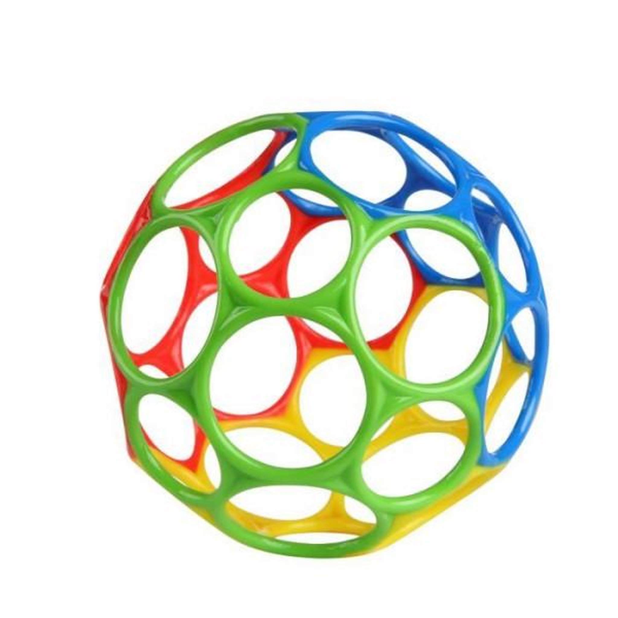 Bright Starts BRIGHT STARS Oball Classic balle flexible, facile a manipuler, jouet d'activité sensorielle, enfants tous âges, multicolore