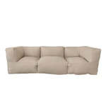 CONCEPT USINE Salon de jardin modulable 3 places beige en tissu déperlant PRAIANO