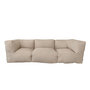 Voir la diapositive 1 : CONCEPT USINE Salon de jardin modulable 3 places beige en tissu déperlant PRAIANO