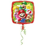  Ballon en Aluminum - Super Mario Bros - Carré 43 cm