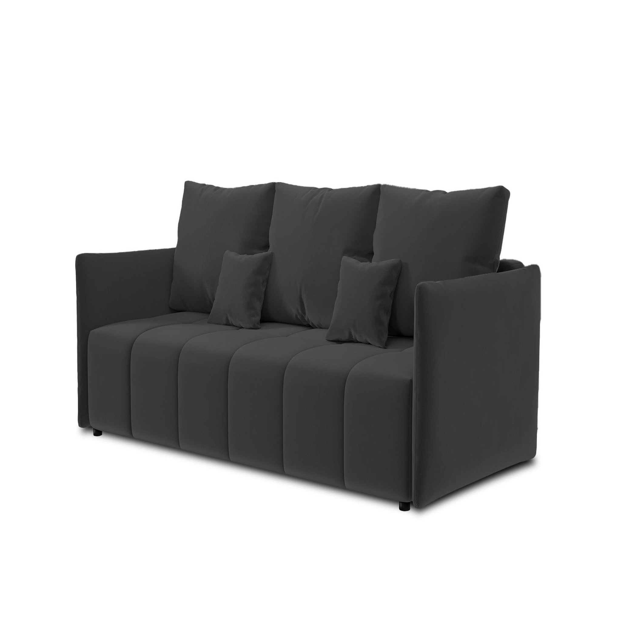 Voir la diapositive 4 : BEST MOBILIER Petra - canapé 3 places convertible avec coffre - en velours