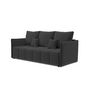Voir la diapositive 4 : BEST MOBILIER Petra - canapé 3 places convertible avec coffre - en velours