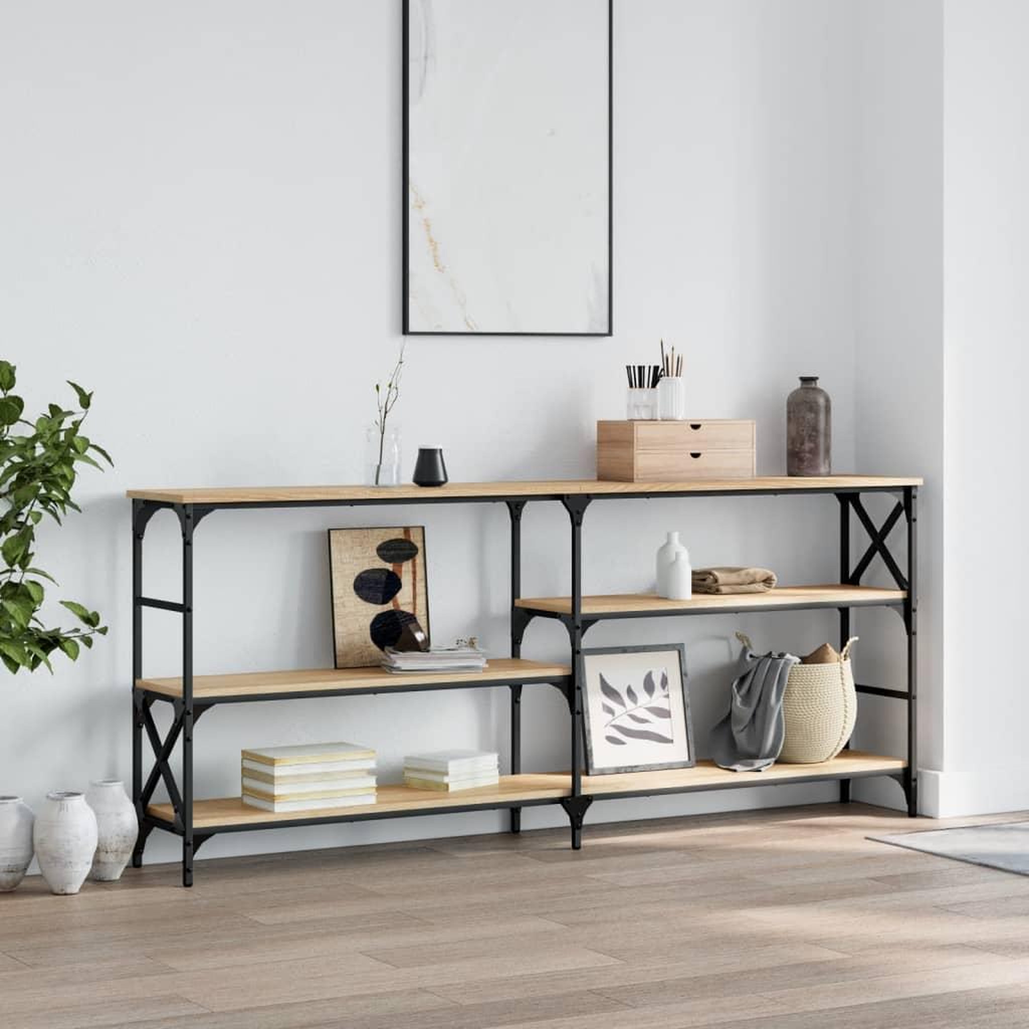 VIDAXL Table console chene sonoma 180x29x76,5 cm bois d'ingenierie