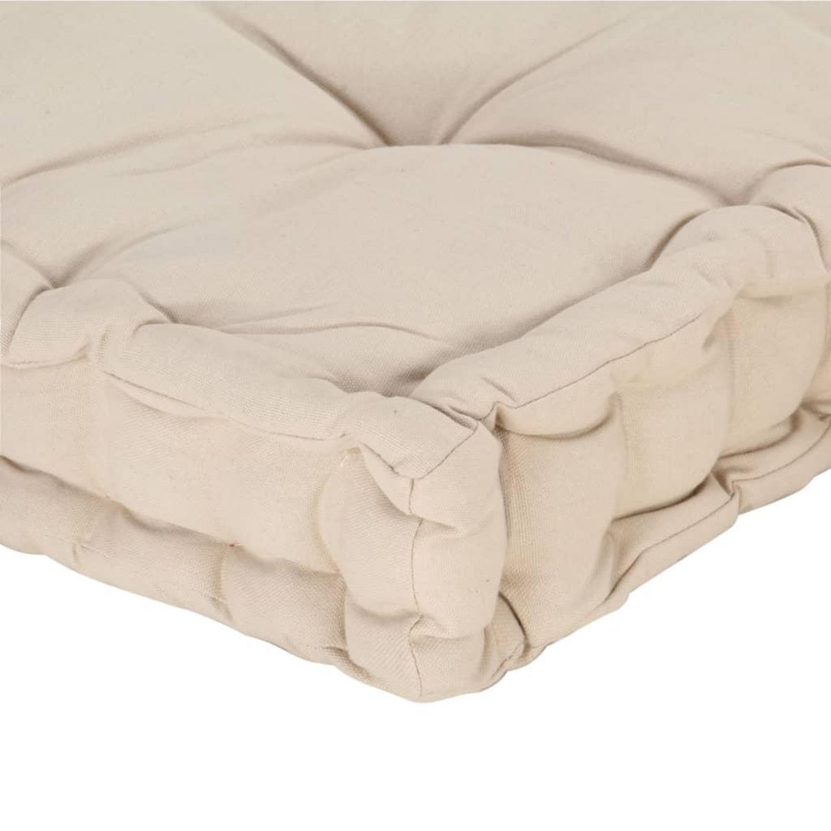 VIDAXL Coussin de plancher de palette Coton 120x80x10 cm Beige