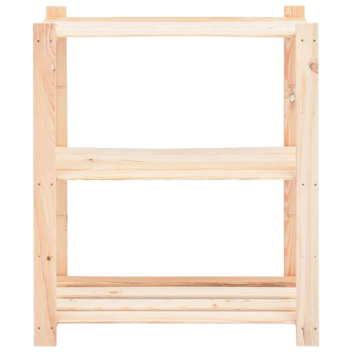 VIDAXL Etagere de stockage 3 niveaux 80x38x90 cm Pin solide 150 kg