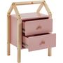 Voir la diapositive 2 : Table de chevet enfant  2 tiroirs L46cm CLEM