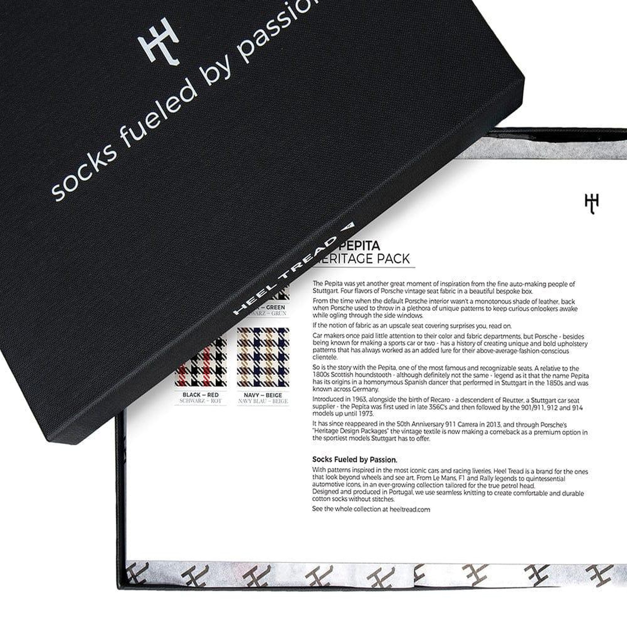 Voir la diapositive 2 : SOCK AFFAIRS Coffret chaussettes tissus porsche “pepita”