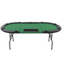 Voir la diapositive 3 : VIDAXL Table de poker pliable pour 9 joueurs 3 plis Ovale Vert