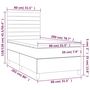 Voir la diapositive 6 : VIDAXL Sommier a lattes de lit avec matelas Gris clair 80x200 cm Tissu