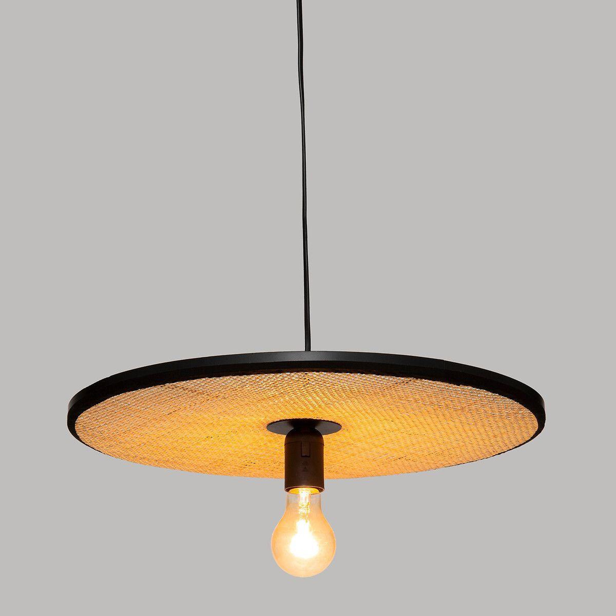 Voir la diapositive 2 : ATMOSPHERA Lampe Suspension en Métal  Olme  44cm Beige