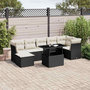 Voir la diapositive 1 : VIDAXL Salon de jardin 8 pcs avec coussins noir resine tressee