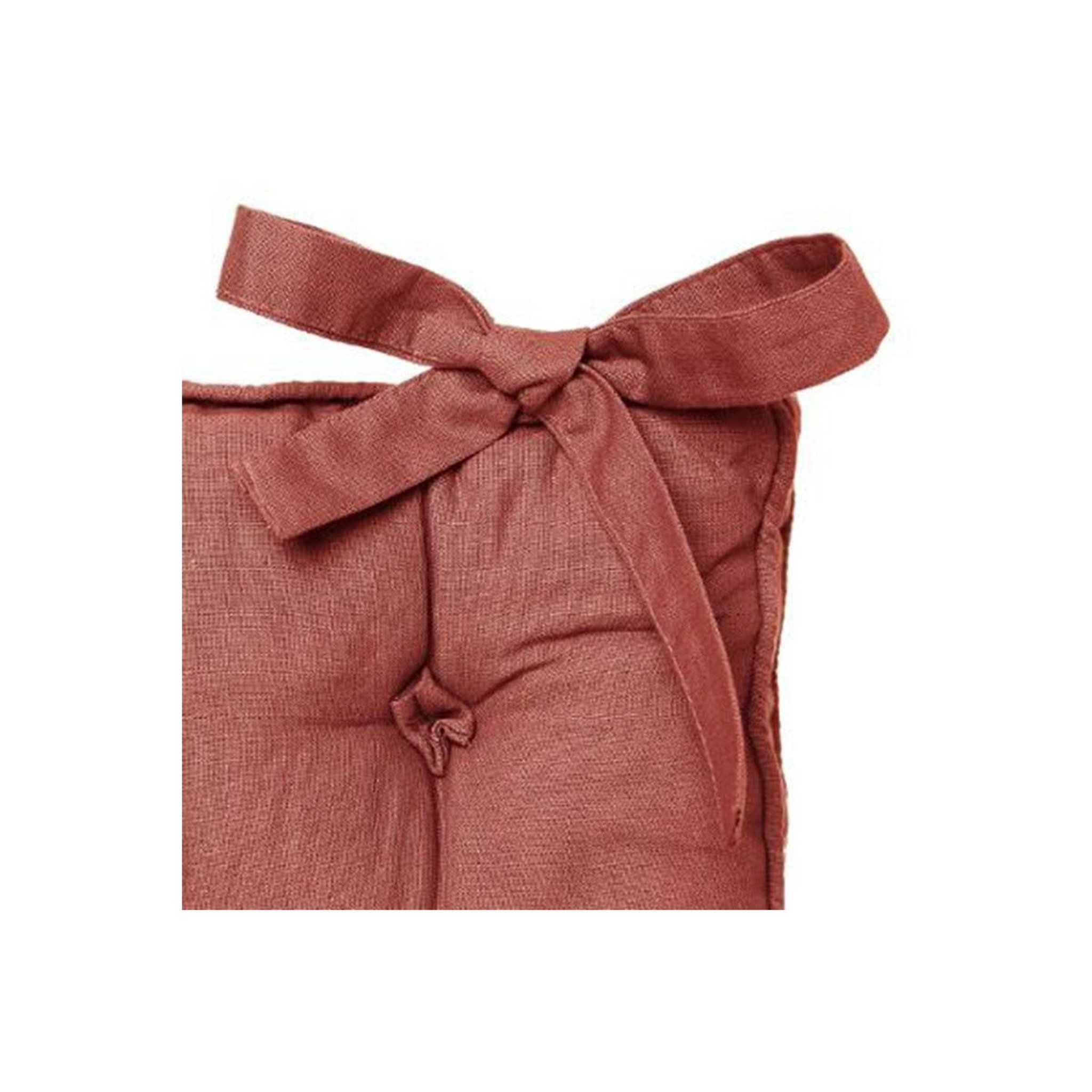 Voir la diapositive 2 : ATMOSPHERA Galette de chaise  5 boutons  40x40cm terracotta
