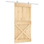 Voir la diapositive 2 : VIDAXL Porte coulissante et kit de quincaillerie 100x210 cm pin massif