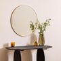 Voir la diapositive 3 : ATMOSPHERA Miroir Mural Rond  Alice  38cm Or