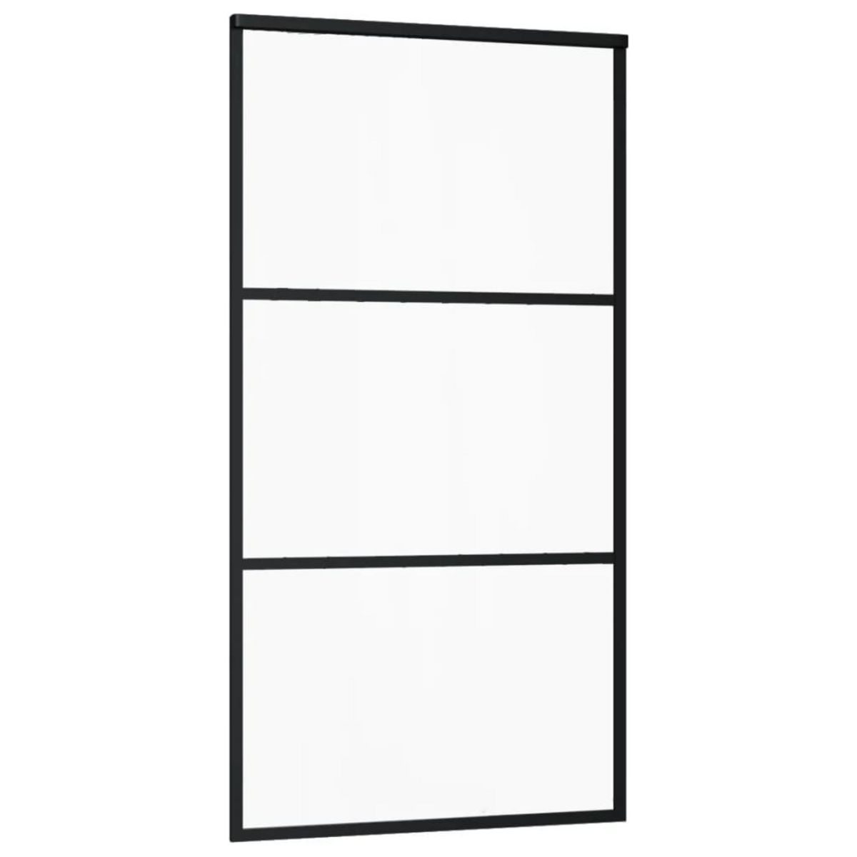 VIDAXL Porte coulissante Verre ESG et aluminium 102x205 cm Noir