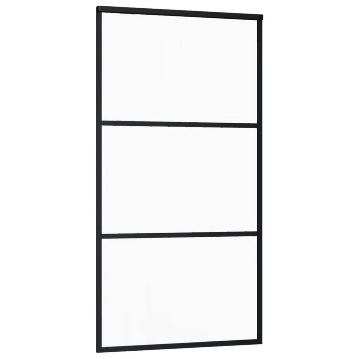 VIDAXL Porte coulissante Verre ESG et aluminium 102x205 cm Noir