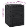 Voir la diapositive 6 : VIDAXL Composteur de jardin Noir 280 L Polypropylene