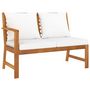 Voir la diapositive 5 : VIDAXL Salon de jardin 5 pcs avec coussin Creme Bois d'acacia solide