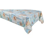 HABITABLE Nappe en toile cirée rectangulaire Hypo - 140 x 200 cm - Bleu