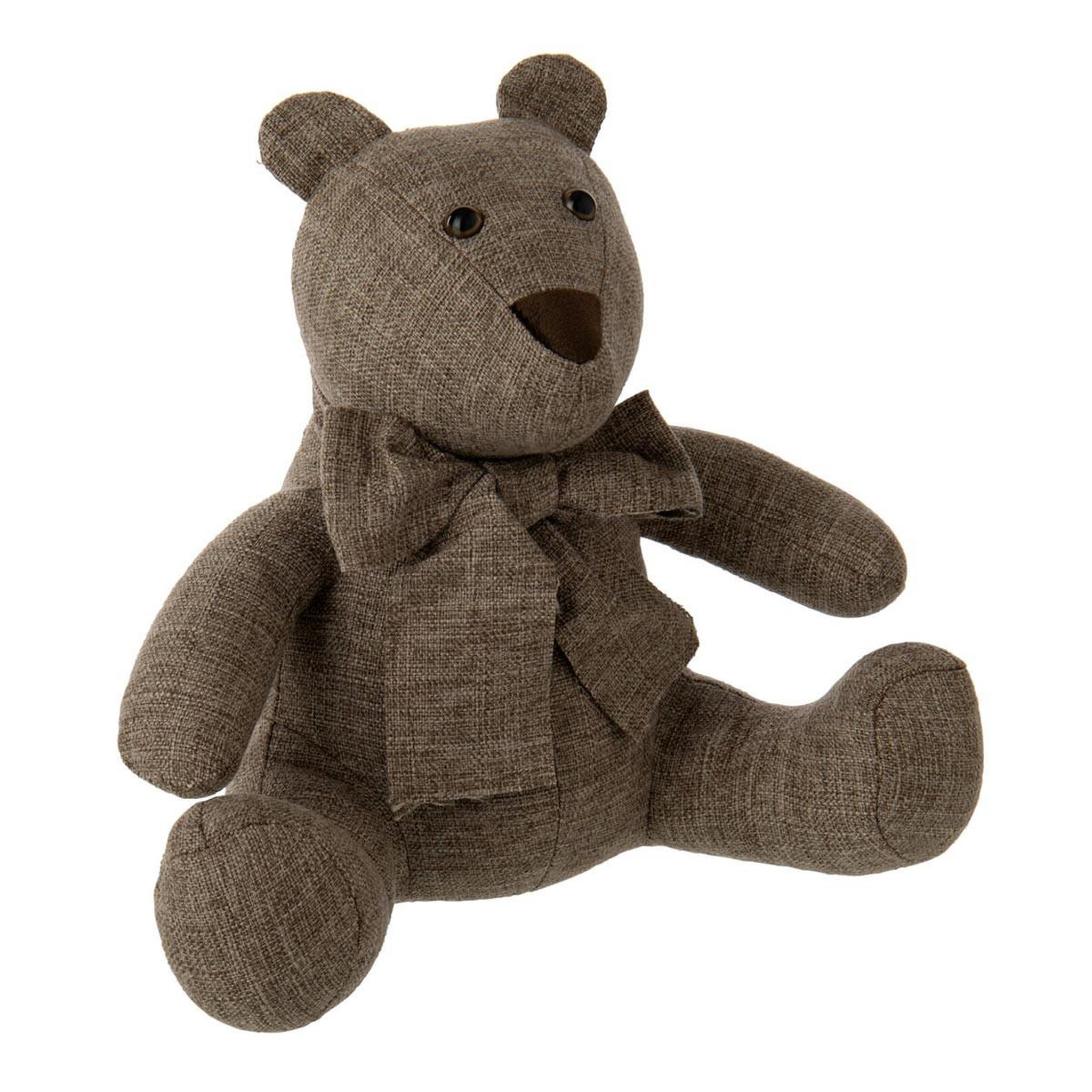 J-LINE Cale-porte ours  pablo  32cm marron