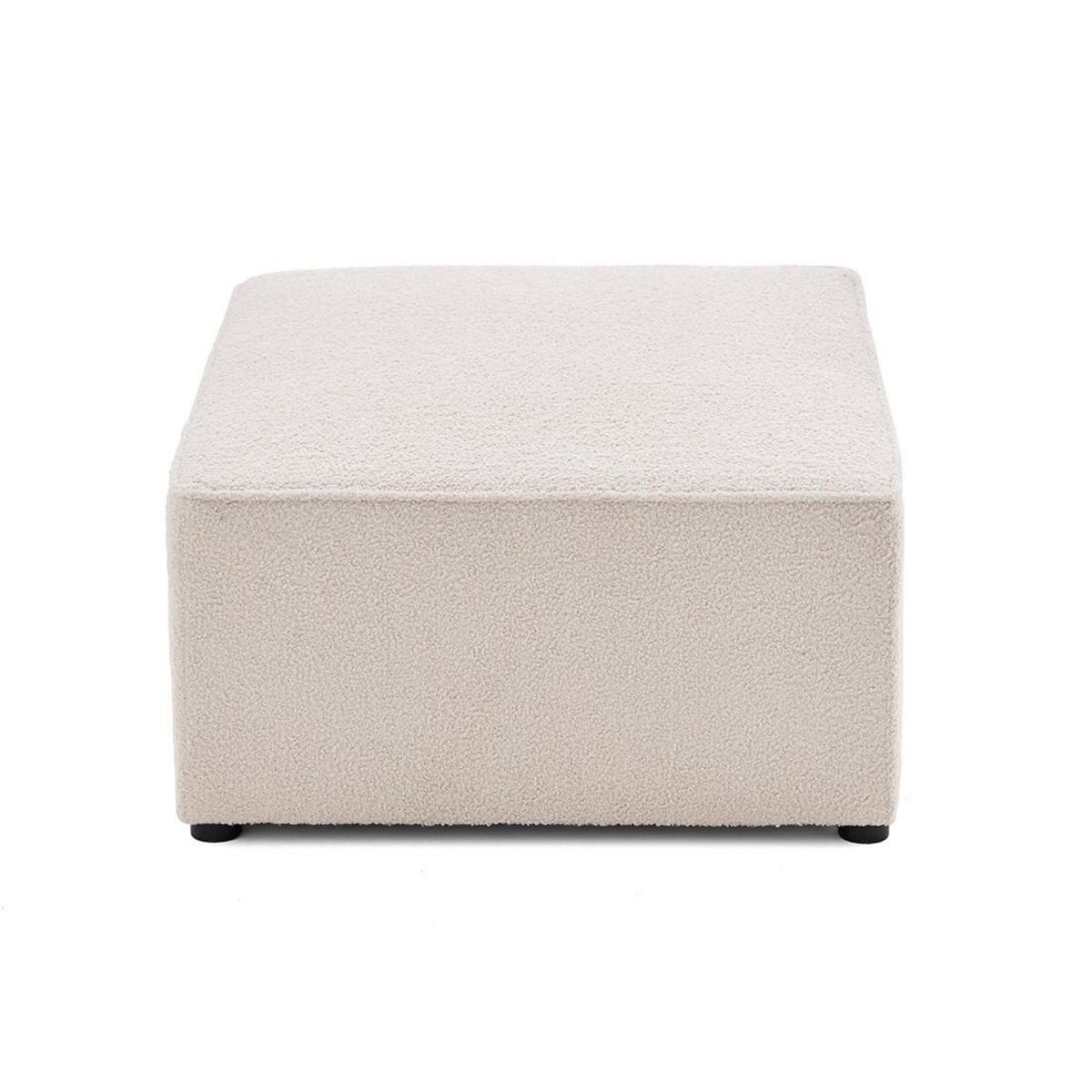 BEST MOBILIER Topaze - pouf - en tissu bouclette