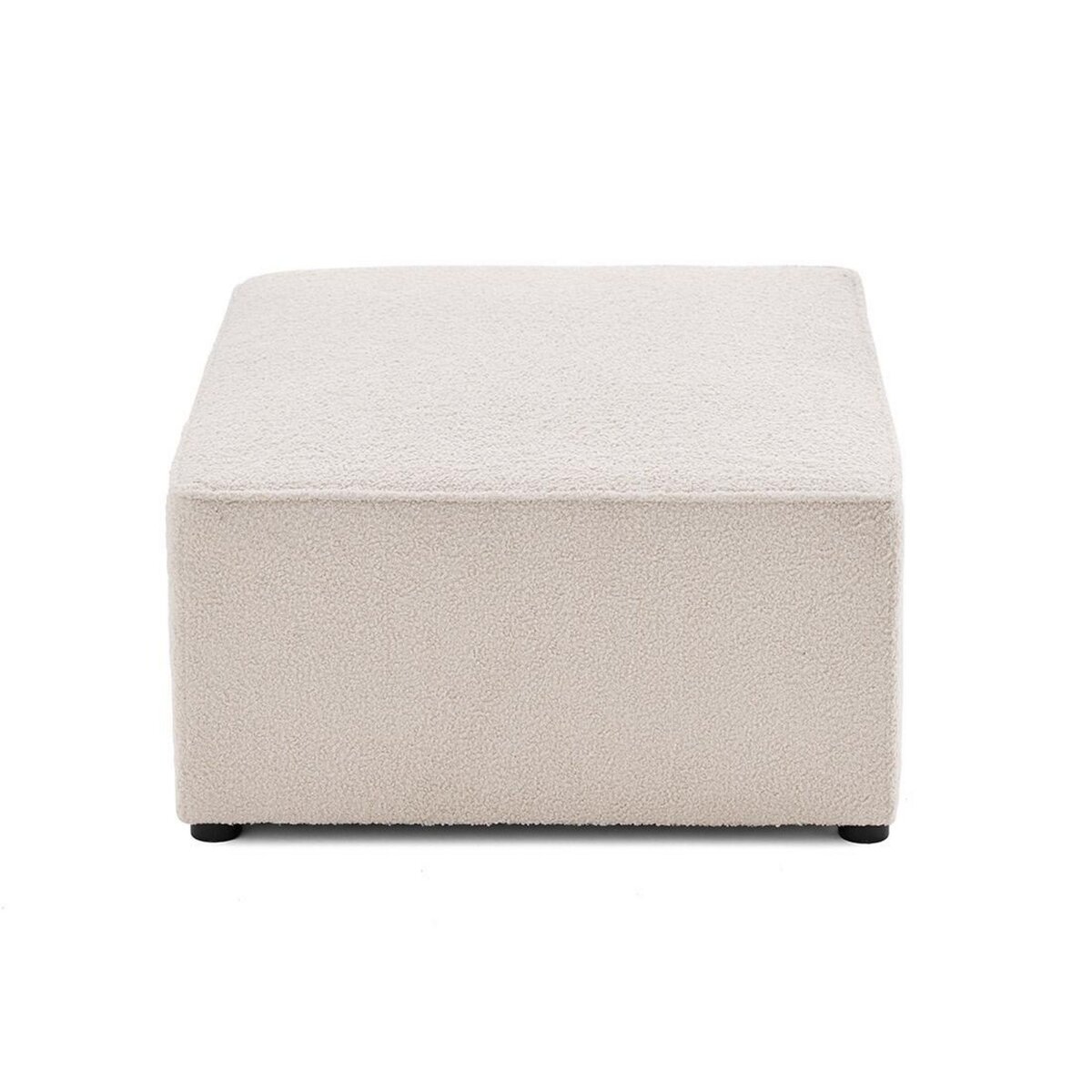 BEST MOBILIER Topaze - pouf - en tissu bouclette