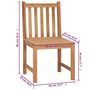 Voir la diapositive 6 : VIDAXL Chaises de jardin lot de 4 avec coussins Bois de teck massif