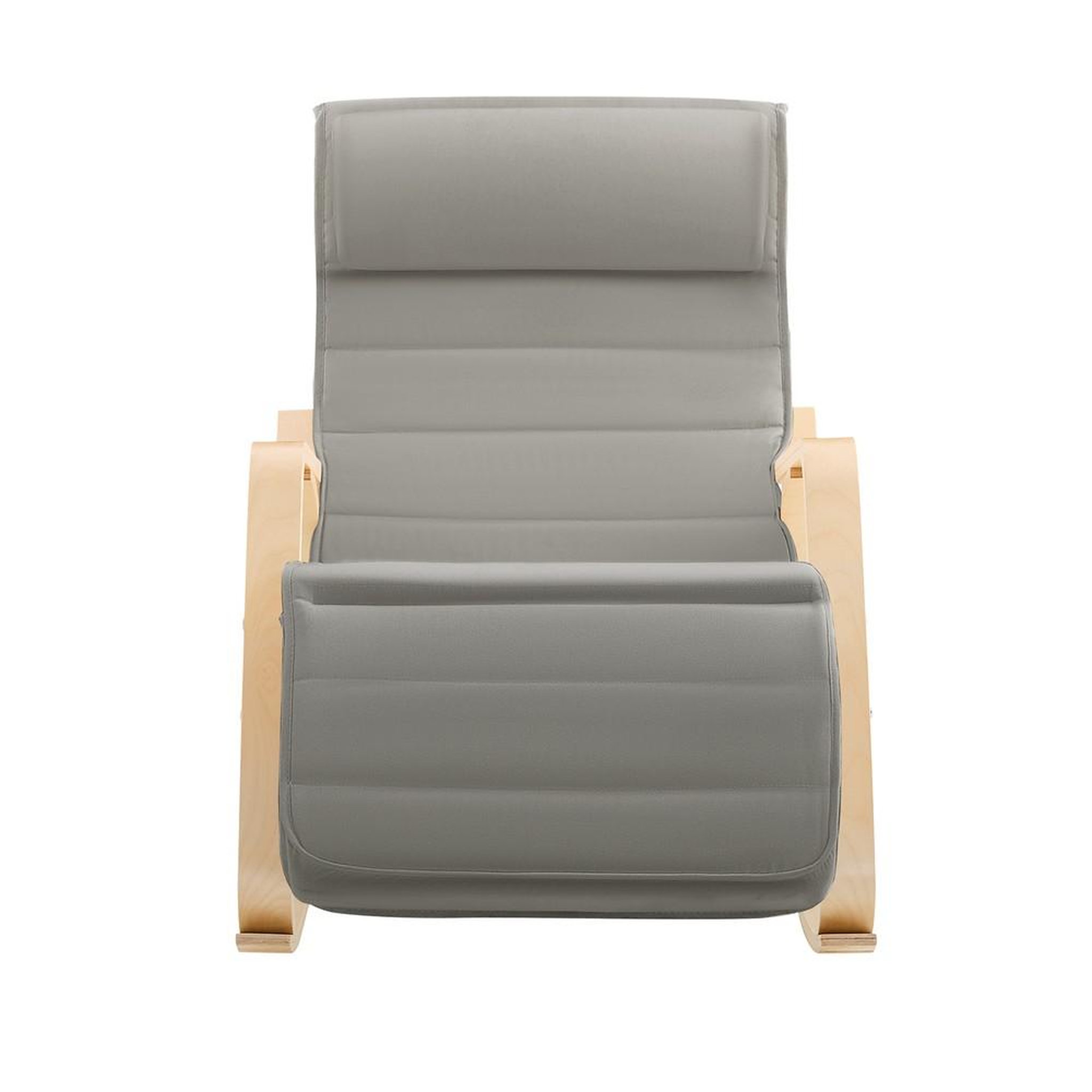 SOBUY SoBuy - Fauteuil À Bascule avec repose-pieds et appui-tête réglables - Nordique - FST16. Coloris disponibles : Gris, Blanc
