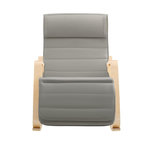 SOBUY SoBuy - Fauteuil À Bascule avec repose-pieds et appui-tête réglables - Nordique - FST16. Coloris disponibles : Blanc, Gris