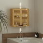Voir la diapositive 2 : HOMCOM Armoire murale de salle de bain style exotique bambou 60 x 20 x 60 cm 2 portes étagère