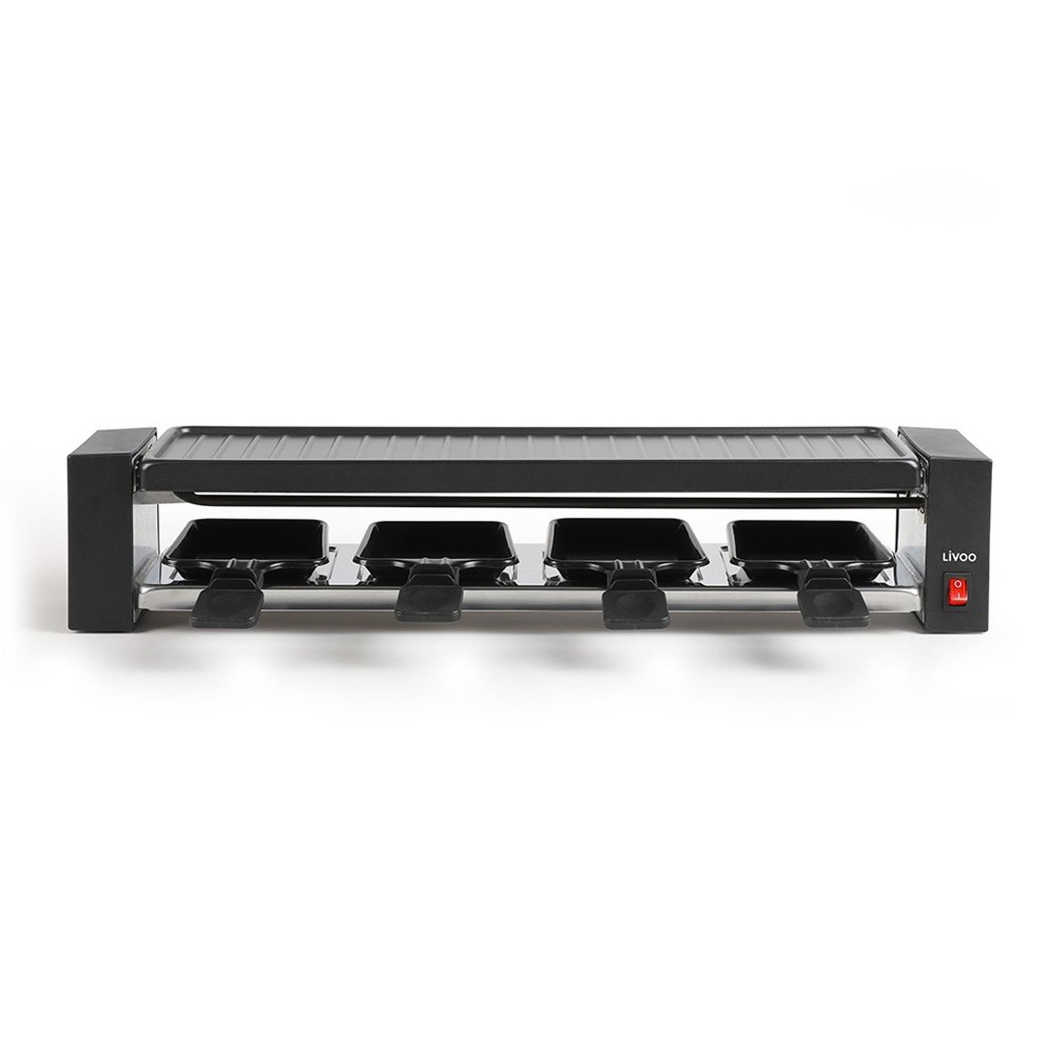 Voir la diapositive 1 : LIVOO Appareil à raclette 4 personnes 800w - DOC259