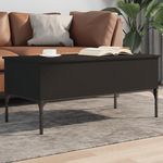 VIDAXL Table basse noir 100x50x45 cm bois d'ingenierie et metal