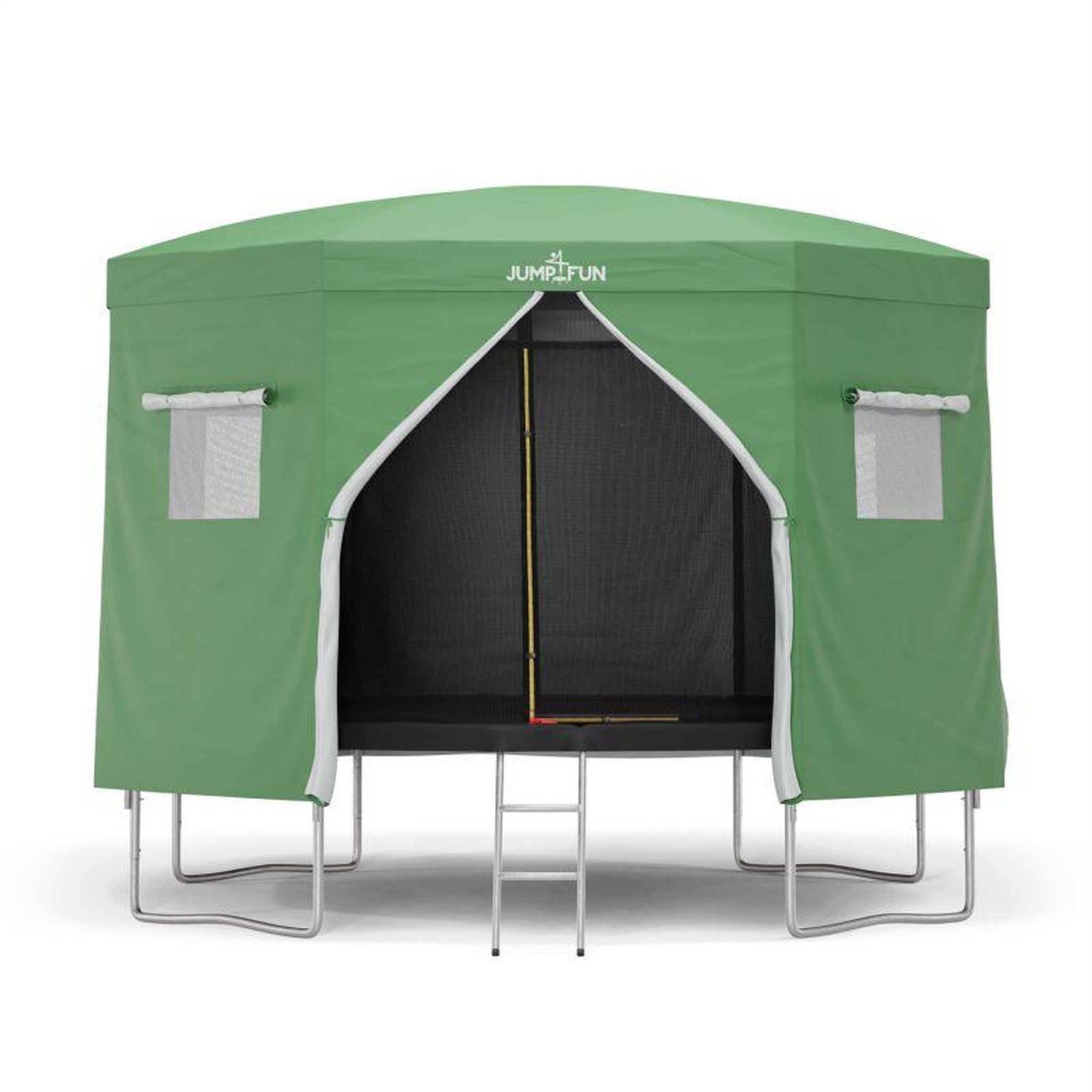 Voir la diapositive 1 : JUMP4FUN Tente cabane pour trampoline 12FT-366cm - Vert
