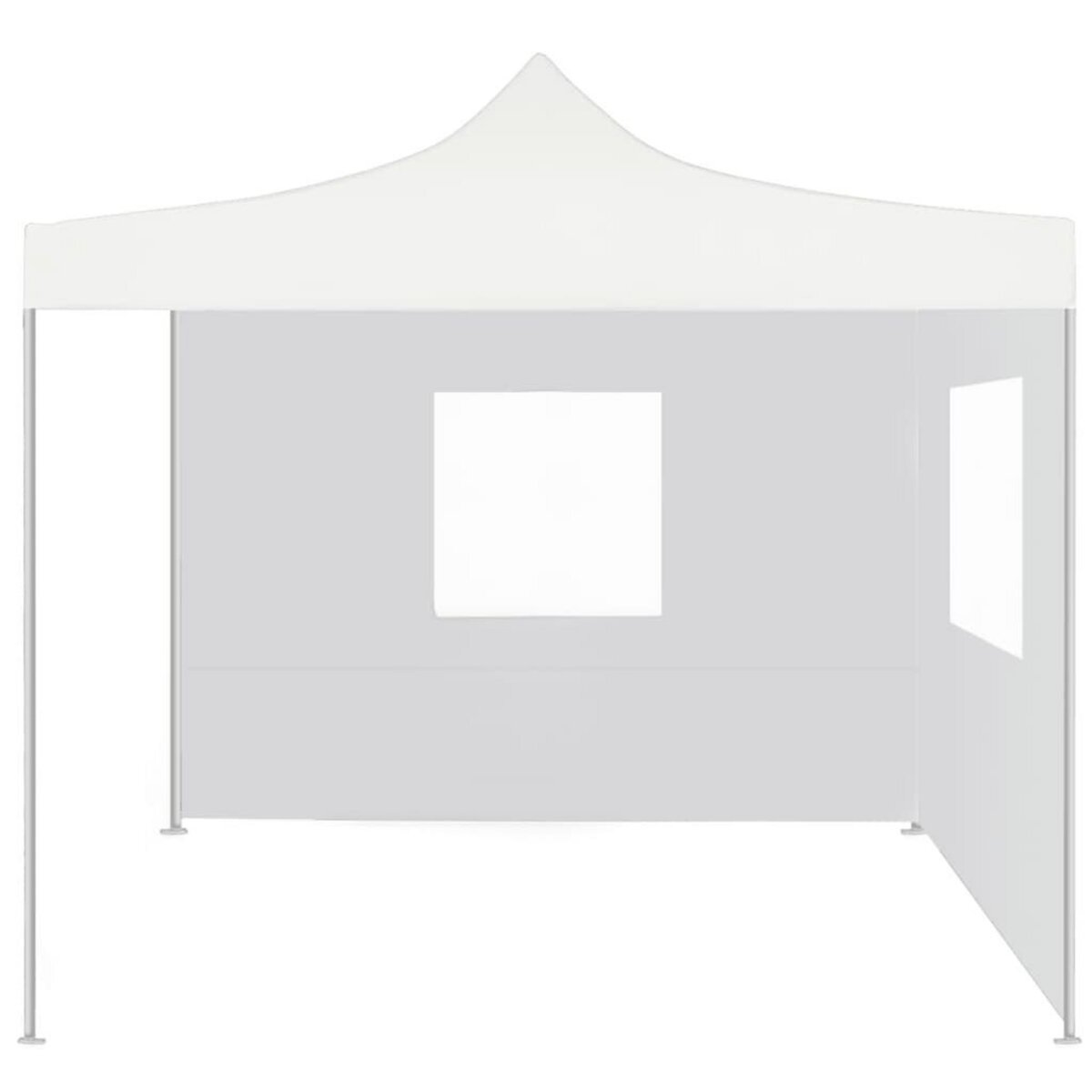 VIDAXL Tente de reception pliable avec 2 parois 3x3 m Acier Blanc